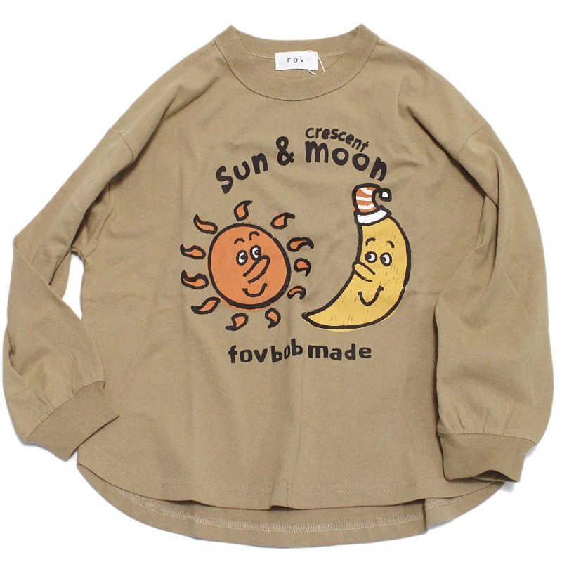 フォブ] 【FOVBOB】 sun＆moon L/S Tシャツ ベージュ(BE)｜子供服の