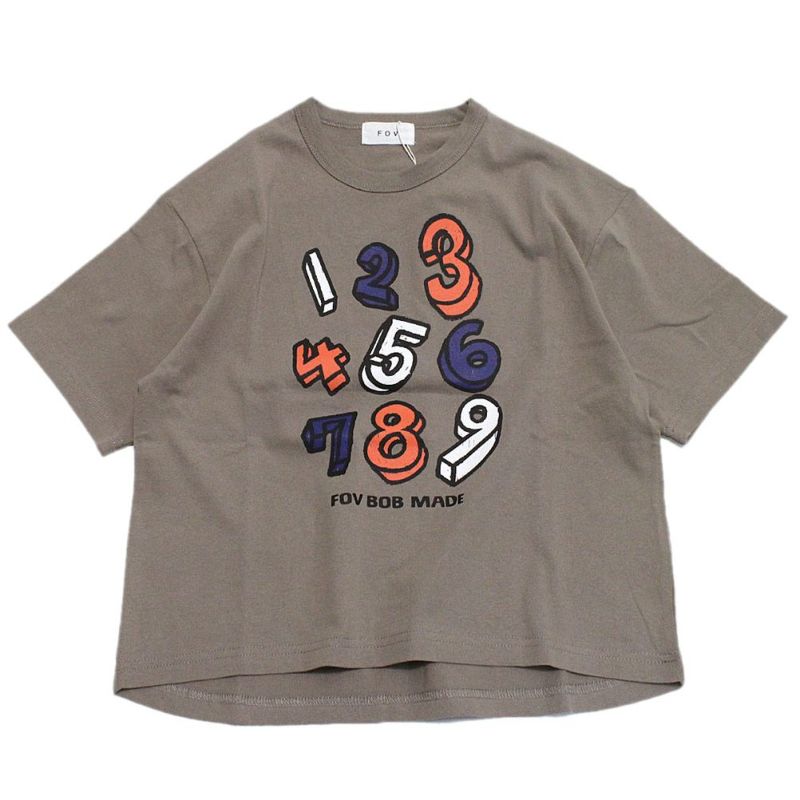 フォブ] 【FOVBOB】numbers Tシャツ アッシュグレー(AG)｜子供服の通販