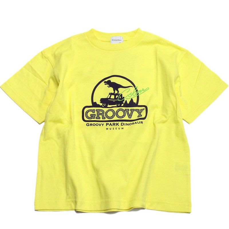 [グルーヴィーカラーズ] テンジク DINOSAUR TEE 10Y黄