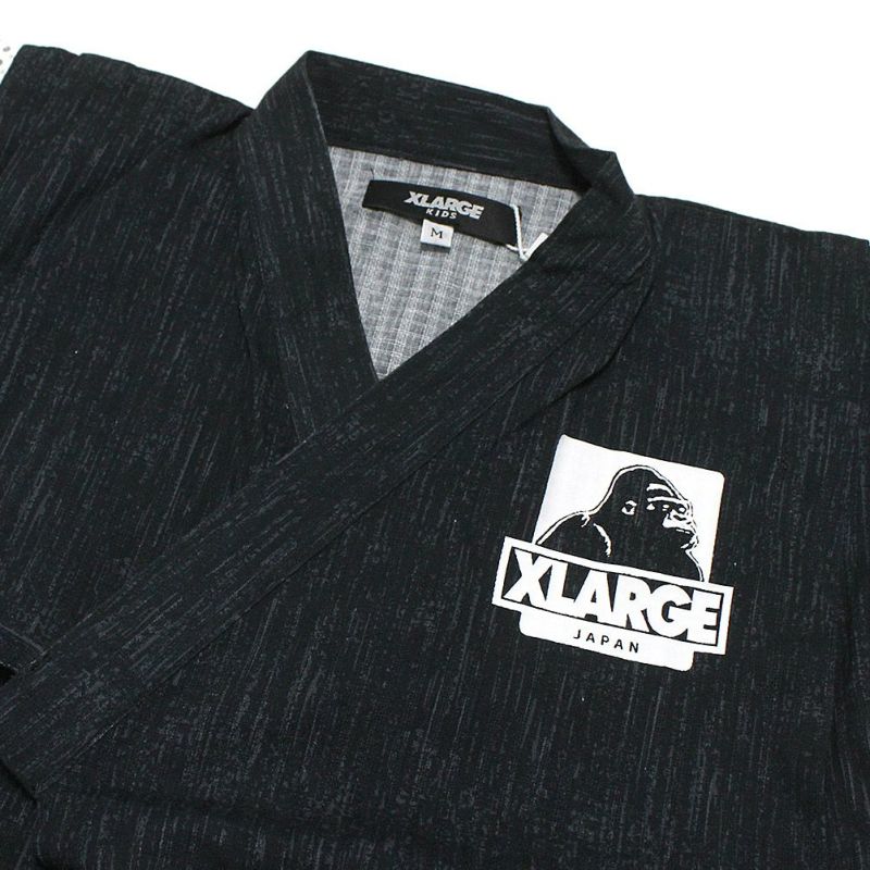 新品未使用 M100cm~110cm エクストララージキッズ 甚平 OGゴリラ XLARGE KIDS エクストララージ キッズ OGゴリラ メランジ