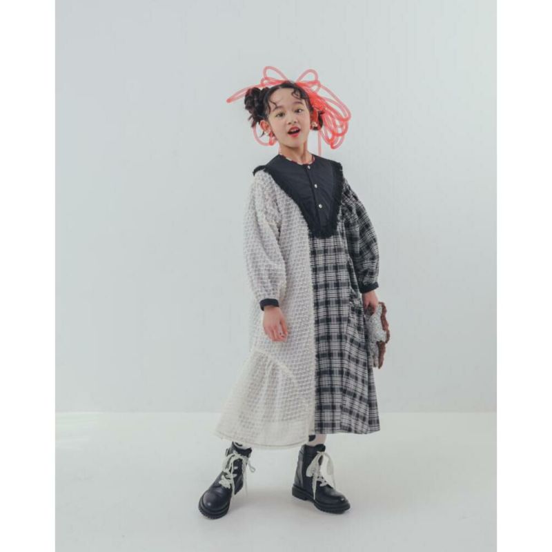 ユニカ] ドット柄切り替えトレーナー オフホワイト(2)｜子供服の通販