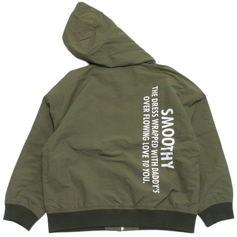 スムージー] ナイロンジップパーカー カーキ｜子供服の通販 ミリバール