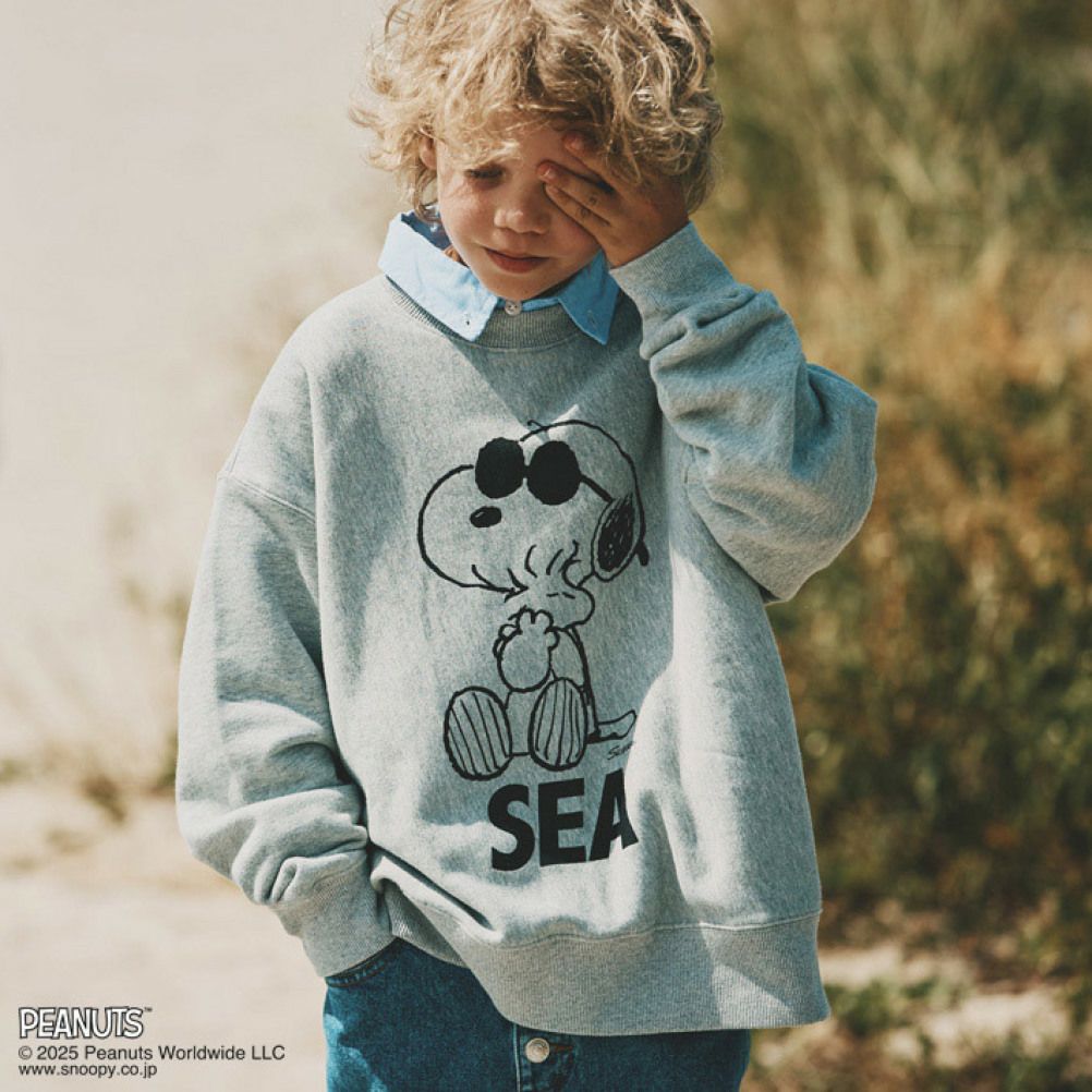 スムージー] 【SMOOTHY×WIND AND SEA】KIDS SNOOPY スウェット ヘザー