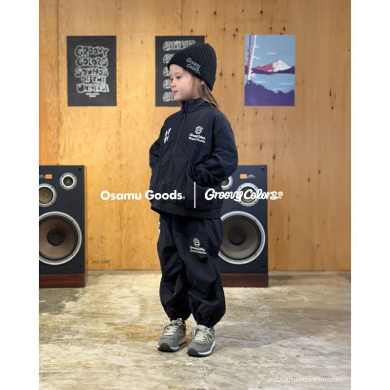 グルーヴィーカラーズ] OSAMU GOODS ナイロンタフタ ZIP JK 2BK黒